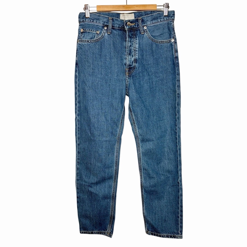 Everlane Summer Slouch Jeans Womens Size 25 Organic Cotton High Rise Button Fly